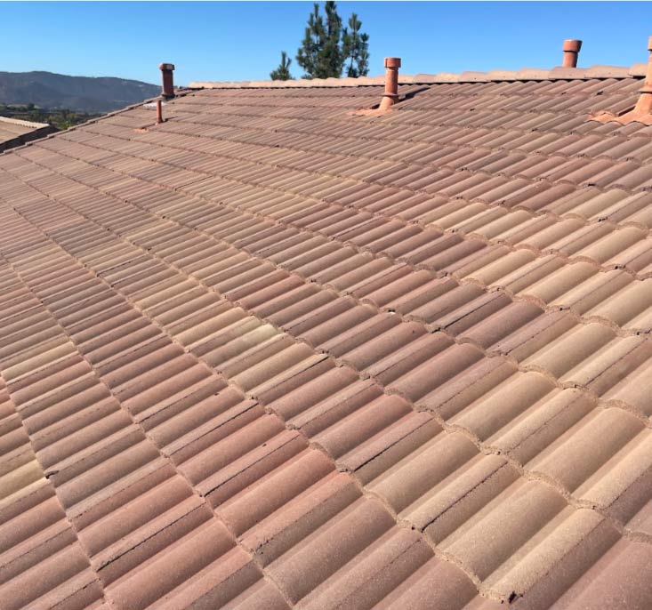 completed roof tile leak repair in hemet, ca