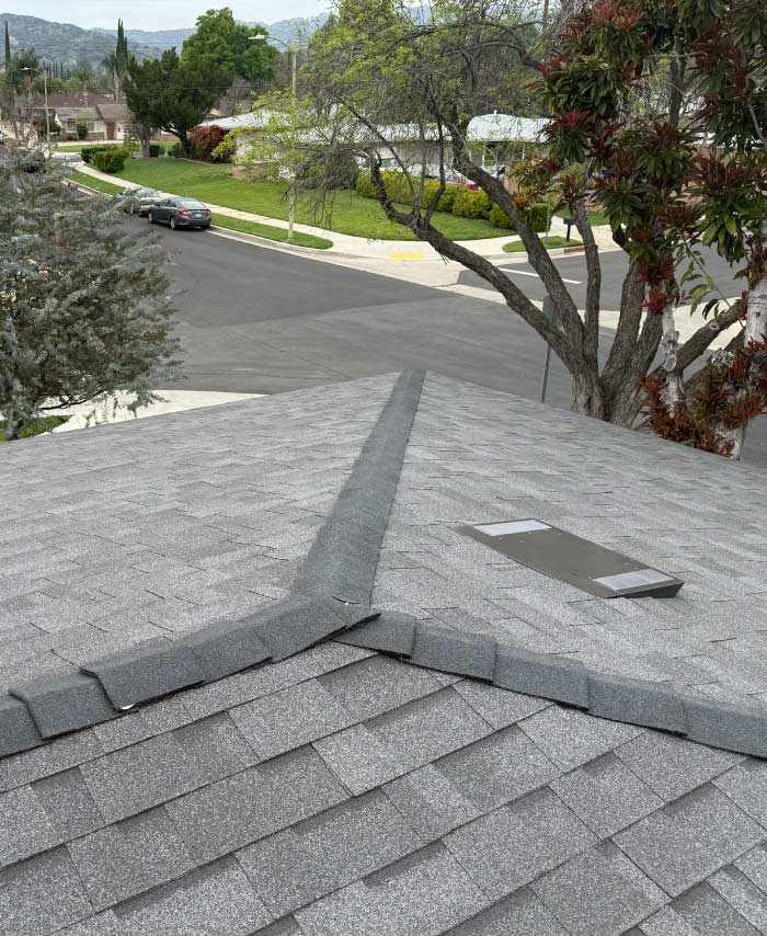 asphalt shingle roof after roof maintenance in hemet, ca